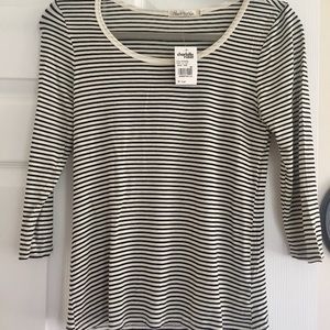Charlotte Russe 3/4 sleeve Striped tee